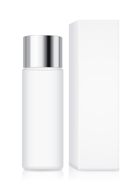 Cosmetic bottle with silver cap - Vector, afbeelding