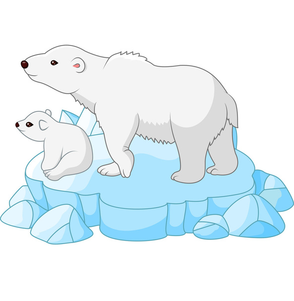 Lední medvěd s jeho synem - Vektor, obrázek