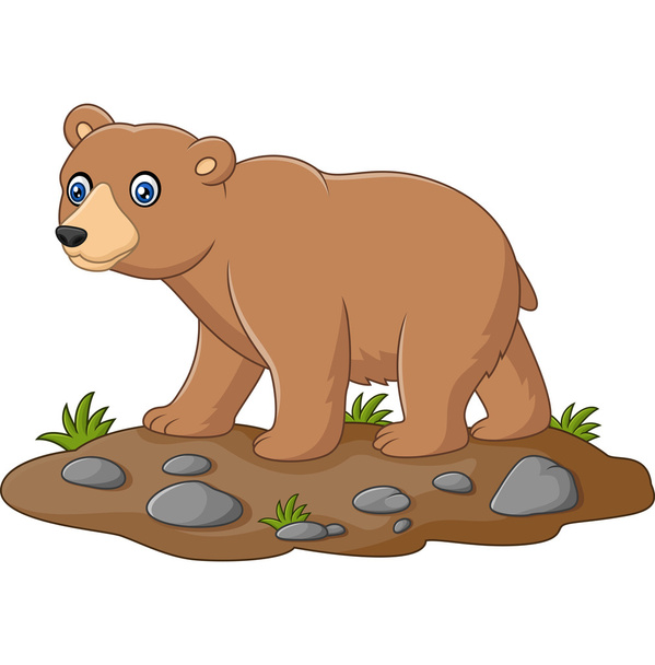 Cute baby bear cartoon - Вектор, зображення