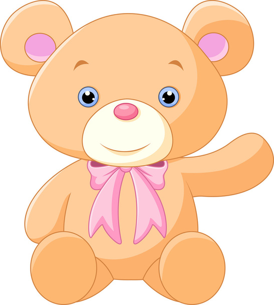 šťastný medvěd hnědý kreslený - Vektor, obrázek