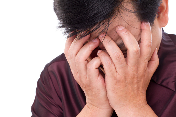stressful man making face palm gesture - Photo, Image