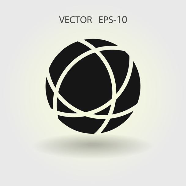 Flat icon of globe - Vecteur, image