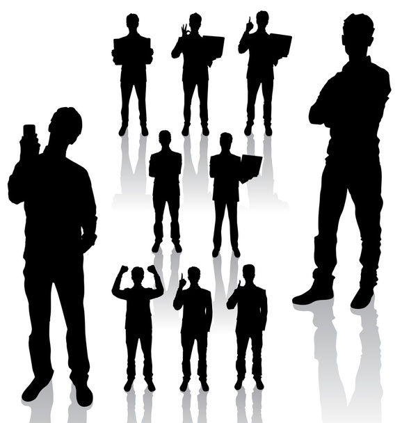 uomini d'affari nero silhouette
 - Vettoriali, immagini