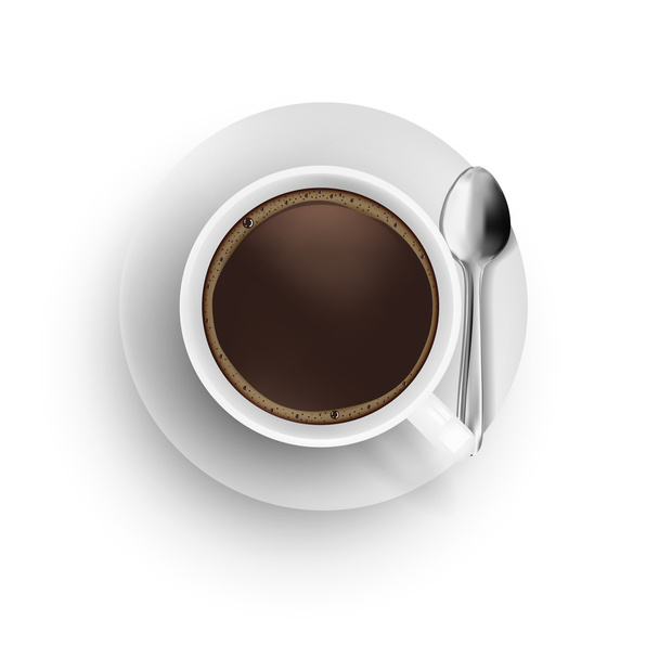 Cup of coffee isolated on a white background - Vetor, Imagem
