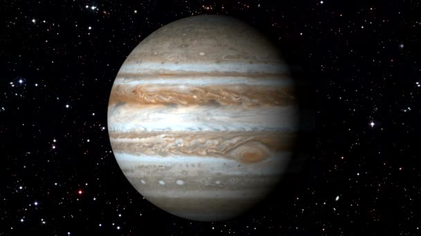 Júpiter rotando en Star Backgrund. Loopable
 - Imágenes, Vídeo