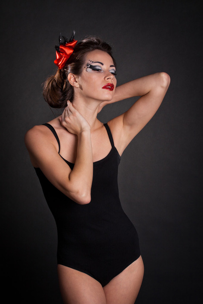 woman with fashion makeup - 写真・画像