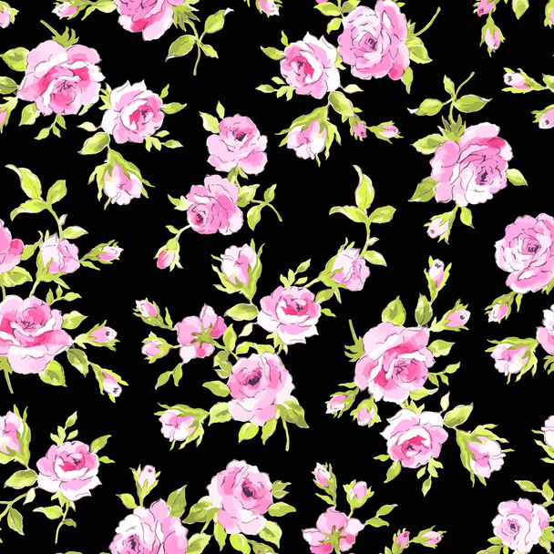 Rose flower pattern, - Vektor, Bild