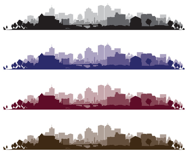 Cityscape achtergronden - Vector, afbeelding