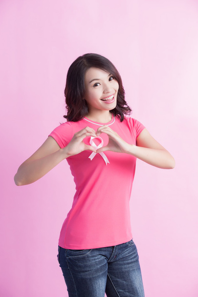 woman showing  love heart gesture - Photo, Image