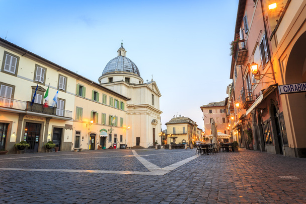 Main square in Castel Gandolfo, pope's summer residency - Photo, Image