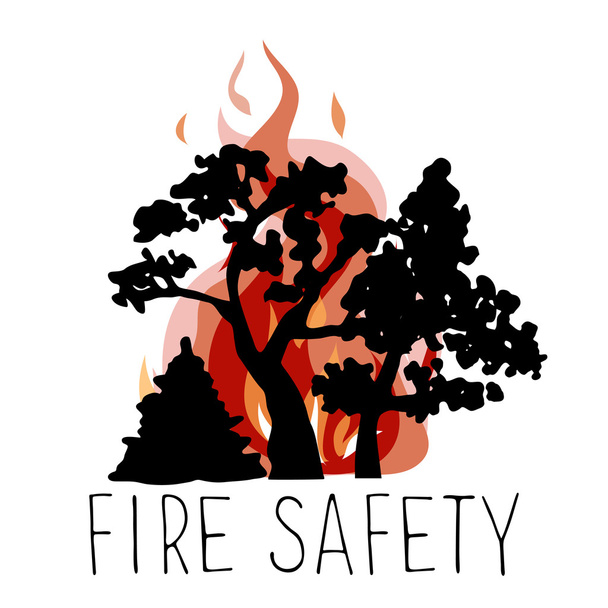 Ikone des Brandschutzes - Vektor, Bild