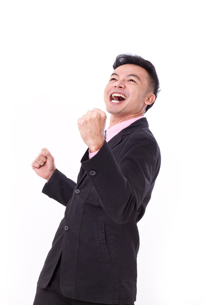 Gelukkig, lachen, succesvolle zakenman - Foto, afbeelding