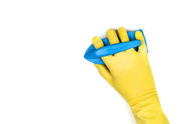 Hand cleaning against a white background - Photo, image