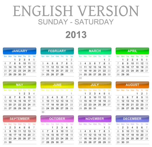 2013 Kalender englische Version Sonne - sat - Foto, Bild