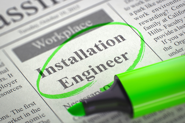 Installation Engineer Wanted. 3D Render. - Photo, Image