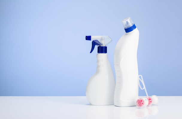 Cleaning product concept background with accessories - Valokuva, kuva