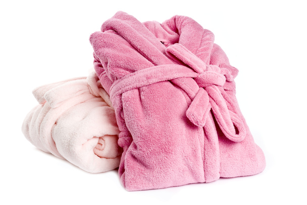 Розовые халаты, изолированные на белом
 - Фото, изображение