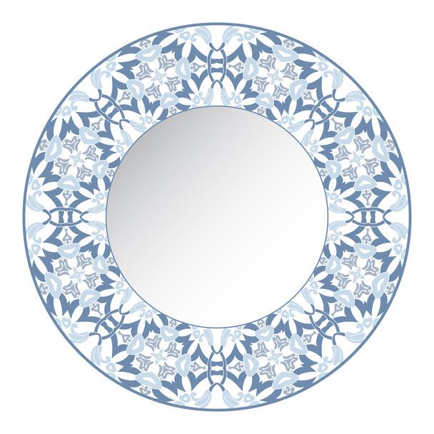 decorative plate with circular pattern - Διάνυσμα, εικόνα