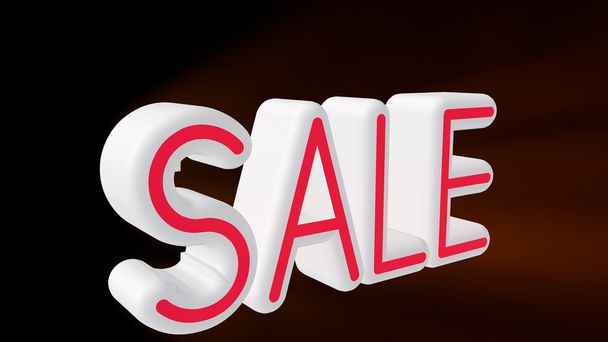 3d illustration neon text SALE. 3D rendering for business. - Photo, Image