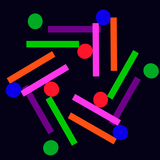 colored balls and rectangles-01 - Vektör, Görsel
