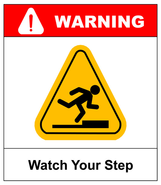 watch your step sign. vector - Vector, Image