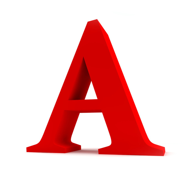 Red letter alphabet. - Foto, afbeelding