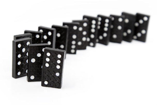 Domino's in een rij - Foto, afbeelding