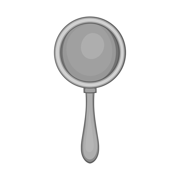 Magnifier icon, black monochrome style - Vektor, kép