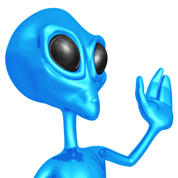 Alien zwaaien - Foto, afbeelding