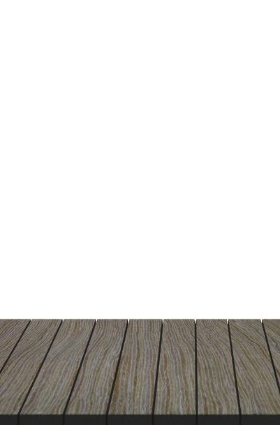 dřevěný stůl a bílé pozadí - Fotografie, Obrázek