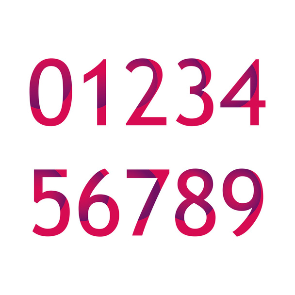 Typographical set of numbers - Vektor, Bild