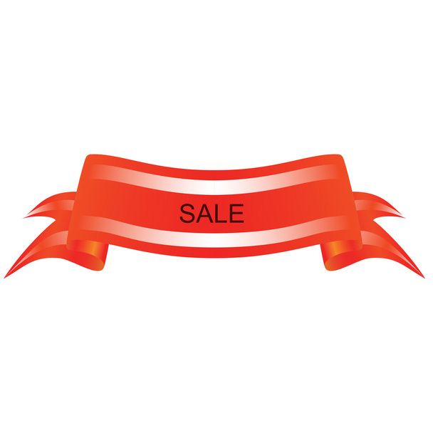 Red banner on a white background - Vector, Image