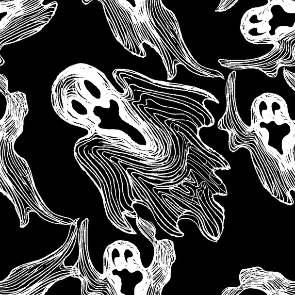 Ghost naadloze patroon - Foto, afbeelding