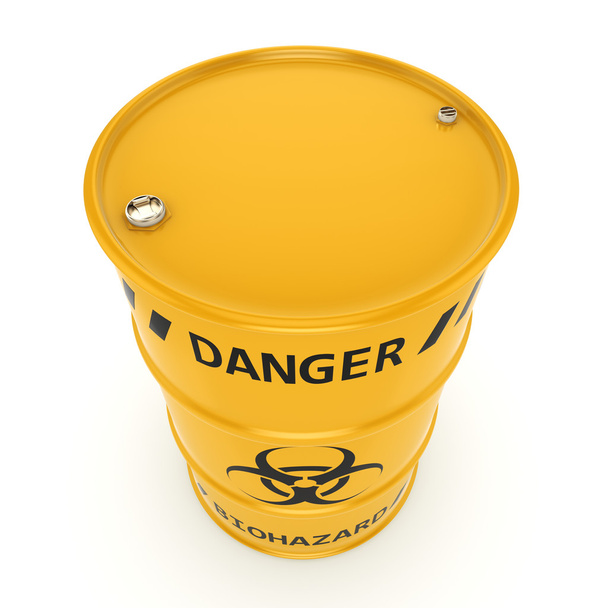 3D rendering biohazard barrel - Foto, immagini
