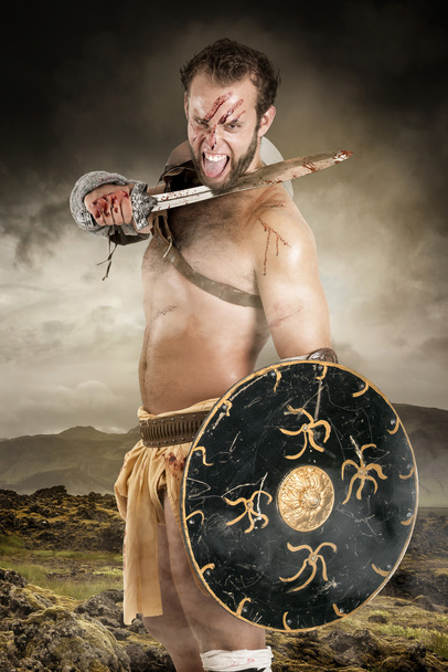 Homem Gladiador guerreiro
 - Foto, Imagem