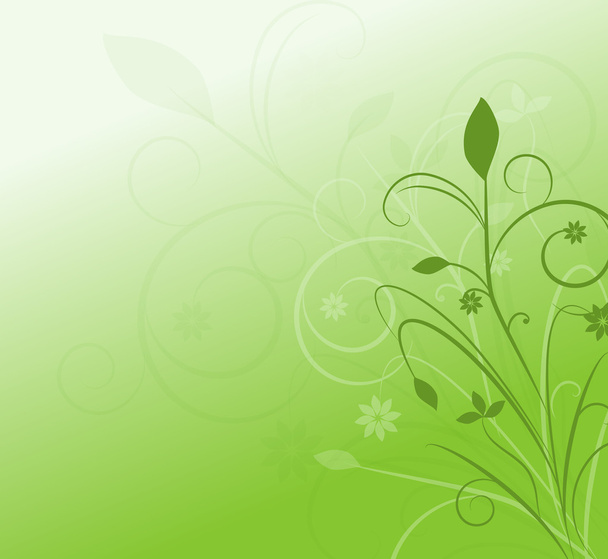 Вітальна листівка з зеленим завитки - Фото, зображення