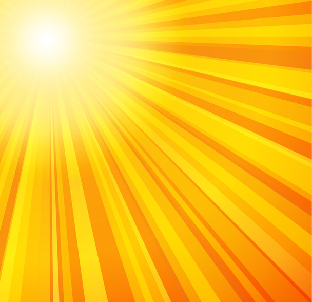 Sonnenstrahlen in gelben und orangen Farben - Foto, Bild