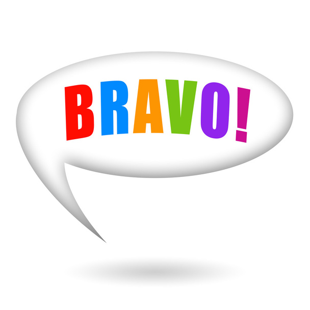 Bolha de fala Bravo
 - Foto, Imagem