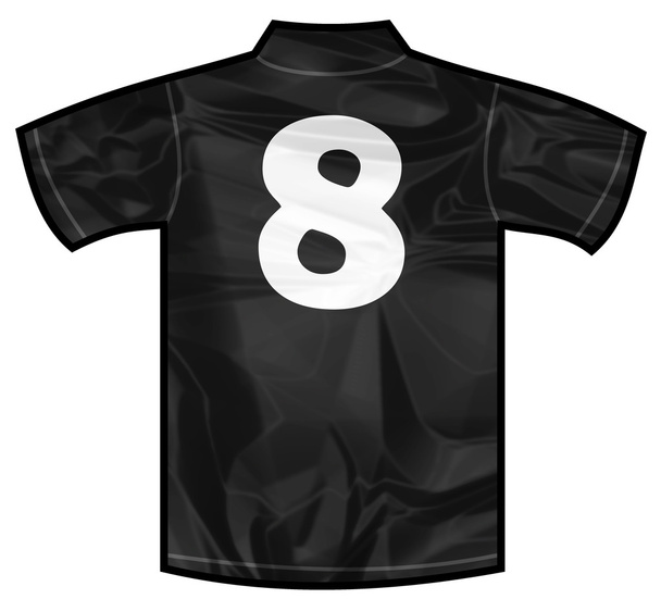 Zwarte shirt acht - Foto, afbeelding