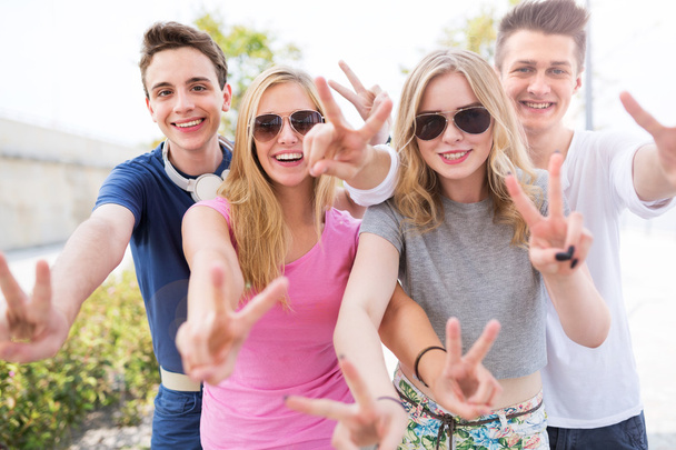 Group of teenage friends - Фото, изображение