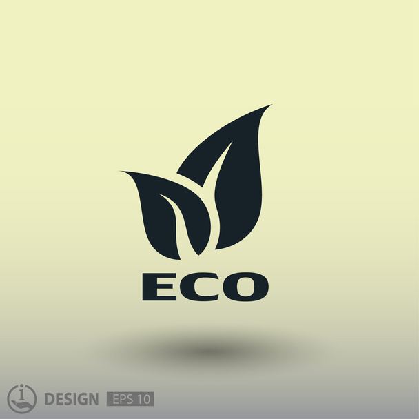 Pictograph of eco concept icon - Вектор,изображение