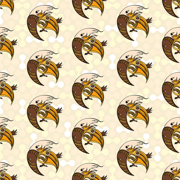 Seamless toucan bird background pattern in vector - Вектор,изображение