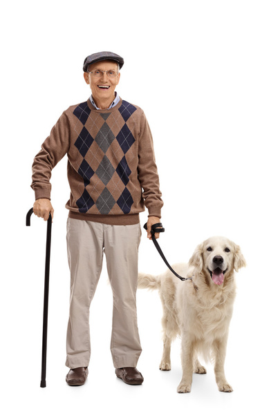 Man posing with his dog - Фото, зображення