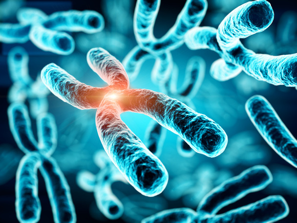 ilustração 3d de cromossomas
 - Foto, Imagem