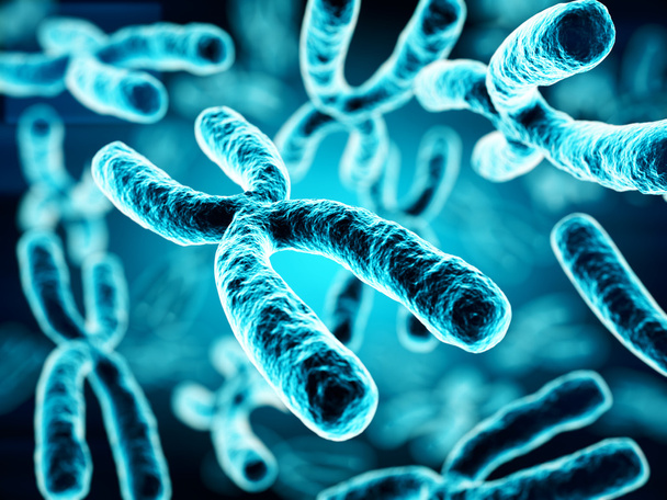 3D ilustracja chromosomów - Zdjęcie, obraz
