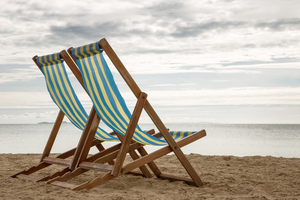 two deck chairs - Foto, imagen