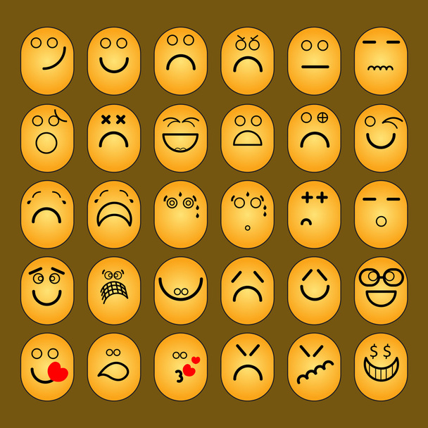 さまざまな感情のベクトル チャット デザイン - ベクター画像