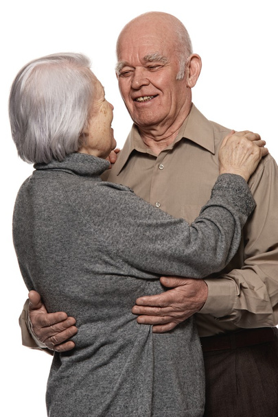 Портрет щасливої старшої пари, що охоплює один одного
 - Фото, зображення