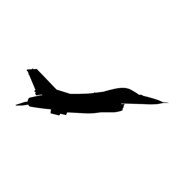 Silhouette von Militärflugzeugen. Vektorillustration - Vektor, Bild