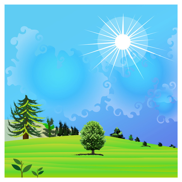 vector sunny background - Вектор,изображение